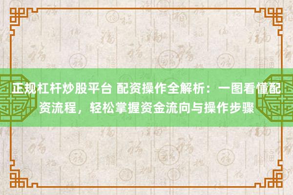 正规杠杆炒股平台 配资操作全解析：一图看懂配资流程，轻松掌握资金流向与操作步骤
