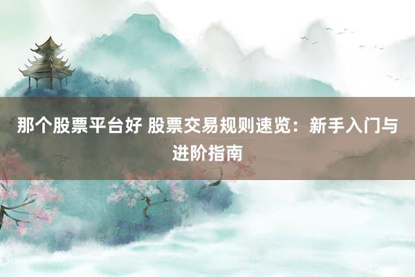那个股票平台好 股票交易规则速览：新手入门与进阶指南